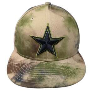 Dallas Cowboys NFL New Era 9FIFTY Snapback Hat Beige Green Camo Pattern One Size